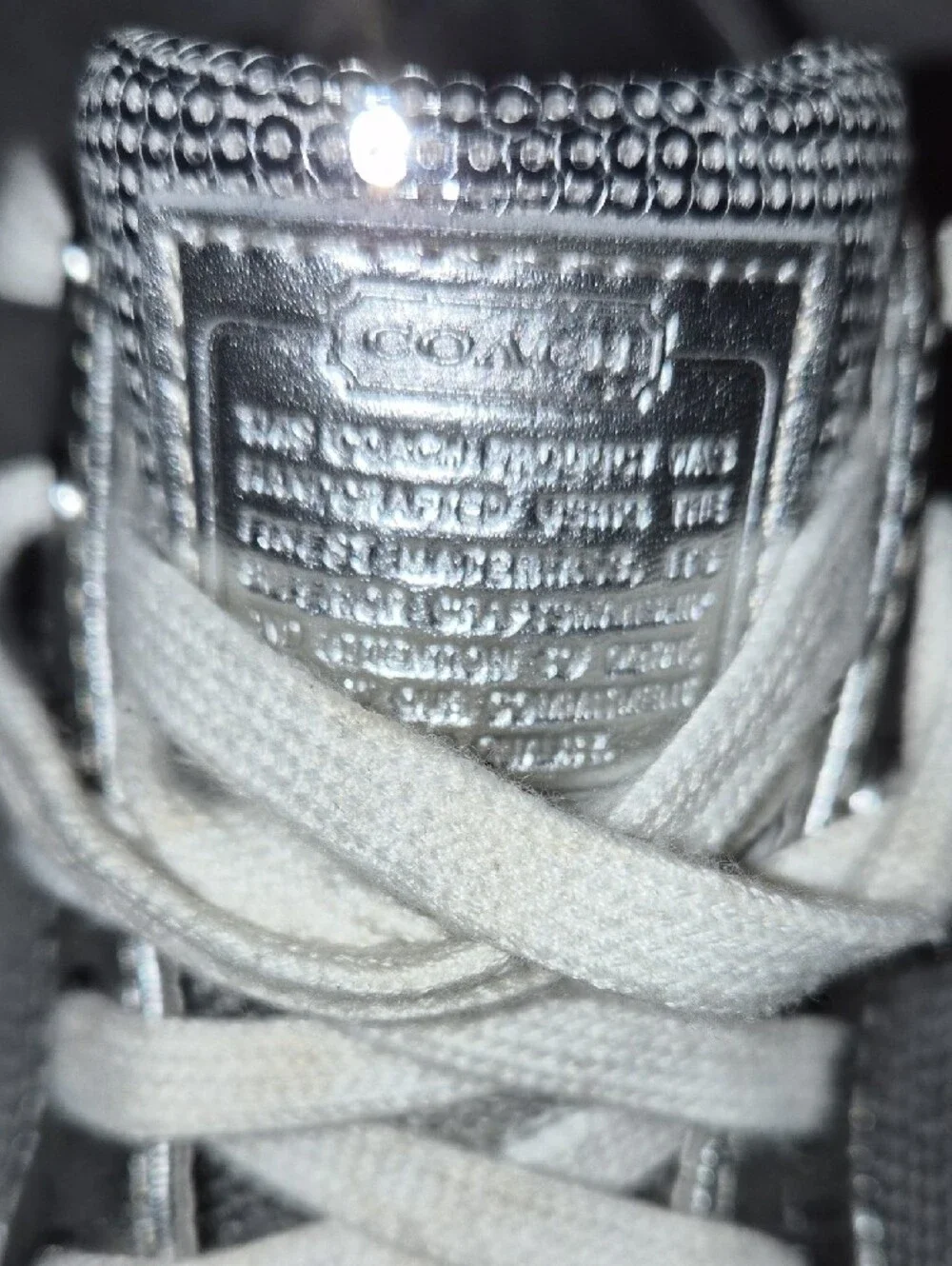 Coach Silver Sequin Low-Top Sneakers